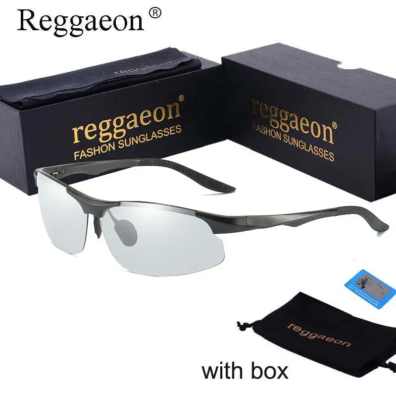 Reggaeon Роскошные поляризованные солнцезащитные очки Хамелеон для мужчин 2018