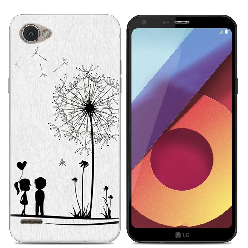 Для LG Q6 силиконовый чехол для Plus телефона ТПУ мультяшный мрамор задняя крышка + Q6a