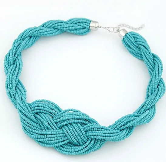Handmade chain bohemian beach-eight simple preparation temperament payments Candy color grape beads bead necklace | Украшения и