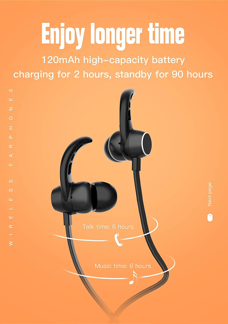 HOCO Bluetooth наушники Беспроводная Спортивная гарнитура водонепроницаемые наушники Auriculares Kulakl k Casque для iOS Android