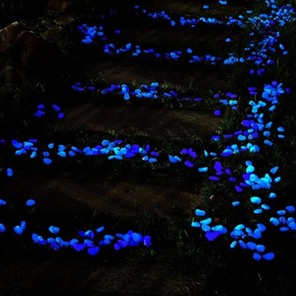 Прямая поставка 150 шт. светящиеся в темноте гальки камень для дома сада дорожки