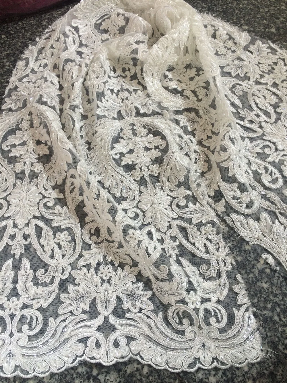 

SYJ-32119 pretty African tulle mesh lace fabric top quality nigerian net lace for wedding