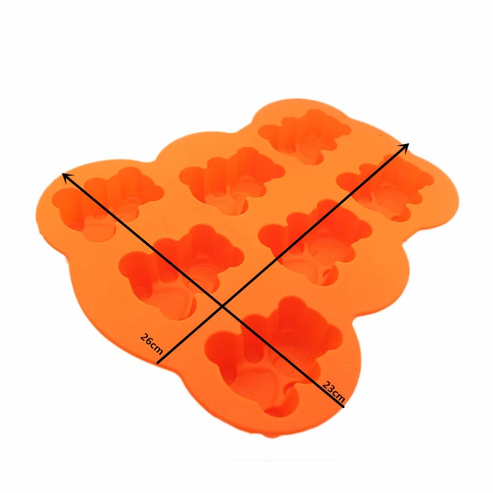 Горячие продажи 3D медведь силиконовые формы мороженое мягкие милые отделка Cake