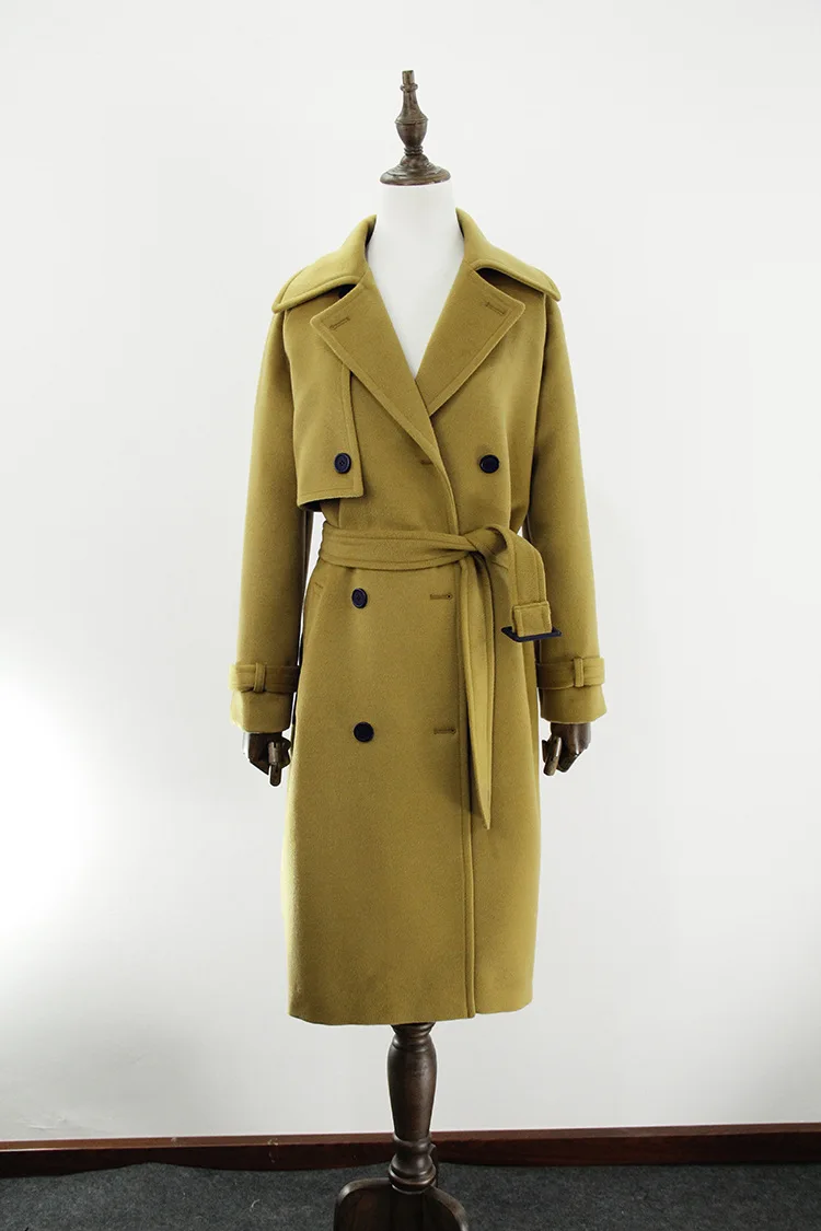Manteau femme UK Осень Зима Женское модное классическое простое тонкое шерстяное пальто с поясом Женская верхняя одежда abrigos mujer - Цвет: Quilted warm lining