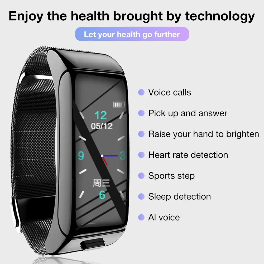 B6 0 96 дюймов Беспроводная bluetooth гарнитура два в одном звонок прослушивание музыки