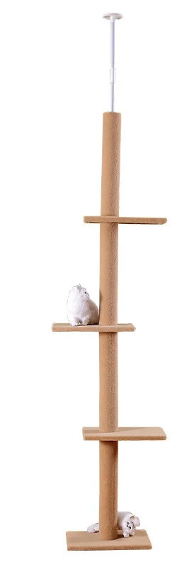 Beige Регулируемые 236~ 286 см кошки скалолазание дерево кошки прыжки рамки Игрушки Скретч пост для котят Собранный домашний питомец товары для игр CW037 - Цвет: Beige