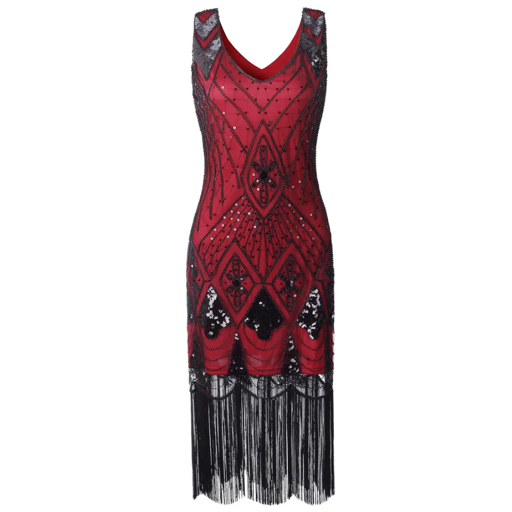 Винтажное женское платье большого размера без рукавов с v образным вырезом 1920 s