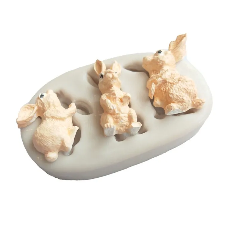 

Aouke Animal Rabbit Fondant Silicone Mold Decoration Tool Chocolate Mold Cake Gumpaste Mold Soft ceramics Kitchen Cooking Tools