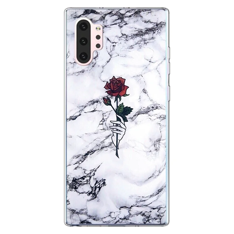 dls1rose Чехол с мраморными цветами для samsung Galaxy Note 10 Pro, чехол для samsung Galaxy A50 A70 A20e A30 A40, прозрачный чехол с геометрическим рисунком ананаса - Цвет: dls1rose