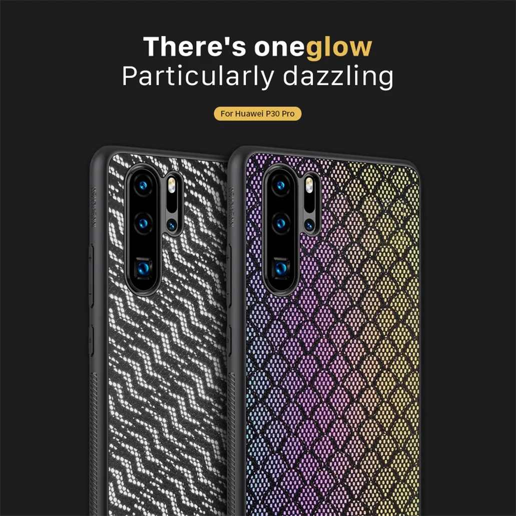 Для huawei P30 Pro кейс чехол тканая полиэфирная сетка светоотражающий защитный чехол для телефона PC задняя крышка для huawei P30 Pro