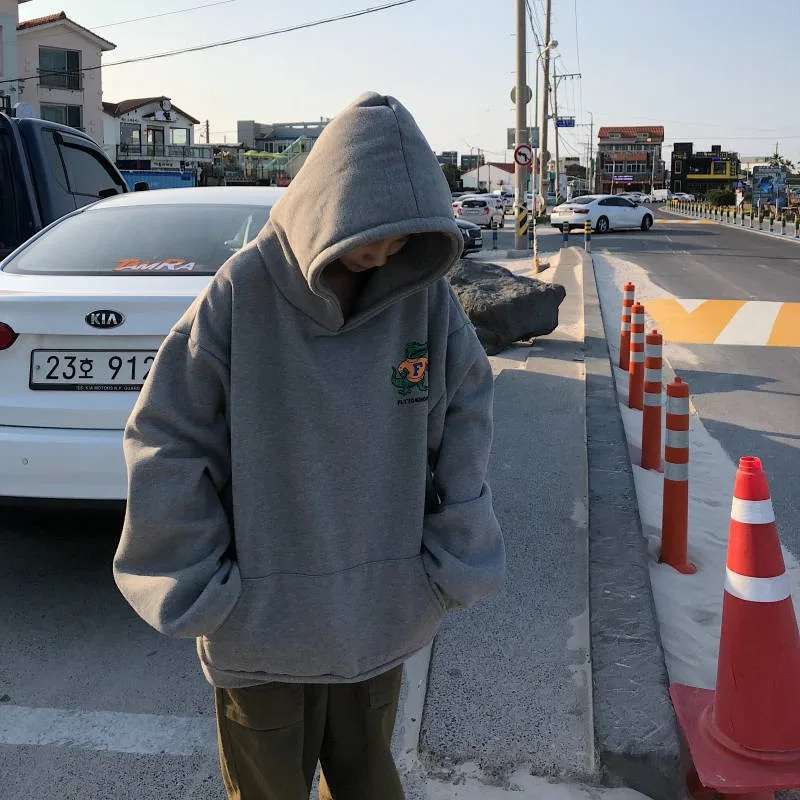 Женские толстовки осень зима трендовые корейские Стильные Простые повседневные свободные универсальные Kawaii Ulzzang пуловеры с принтом женская одежда