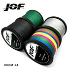 JOF PE многонитевая плетеная рыболовная леска 1000 м, 4 пряди, шнур для ловли карпа в соленой воде 10 12 18 28 35 40 50 60 80 фунтов