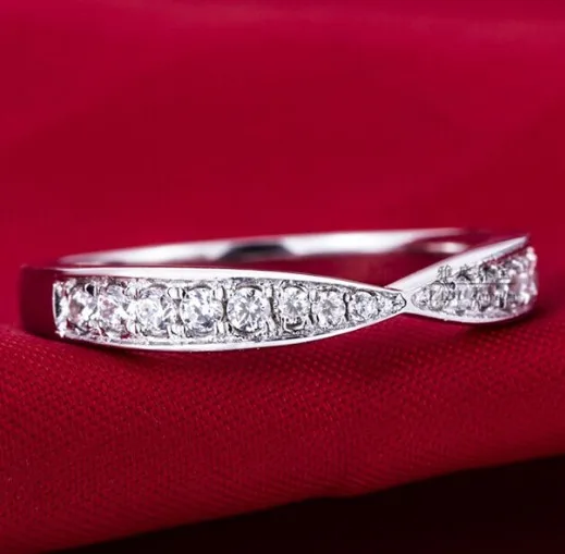 Брендовое короткое кольцо из стерлингового серебра NSCD с бриллиантом 925 пробы