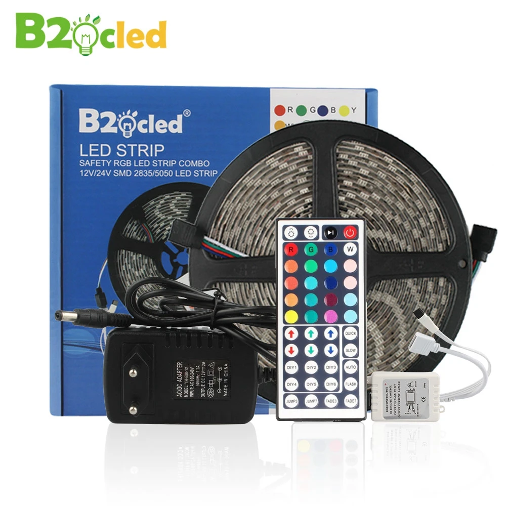 Светодиодная лента 12 В 5 м SMD5050 2835 Водонепроницаемая IP65 RGB гибкая светодиодная