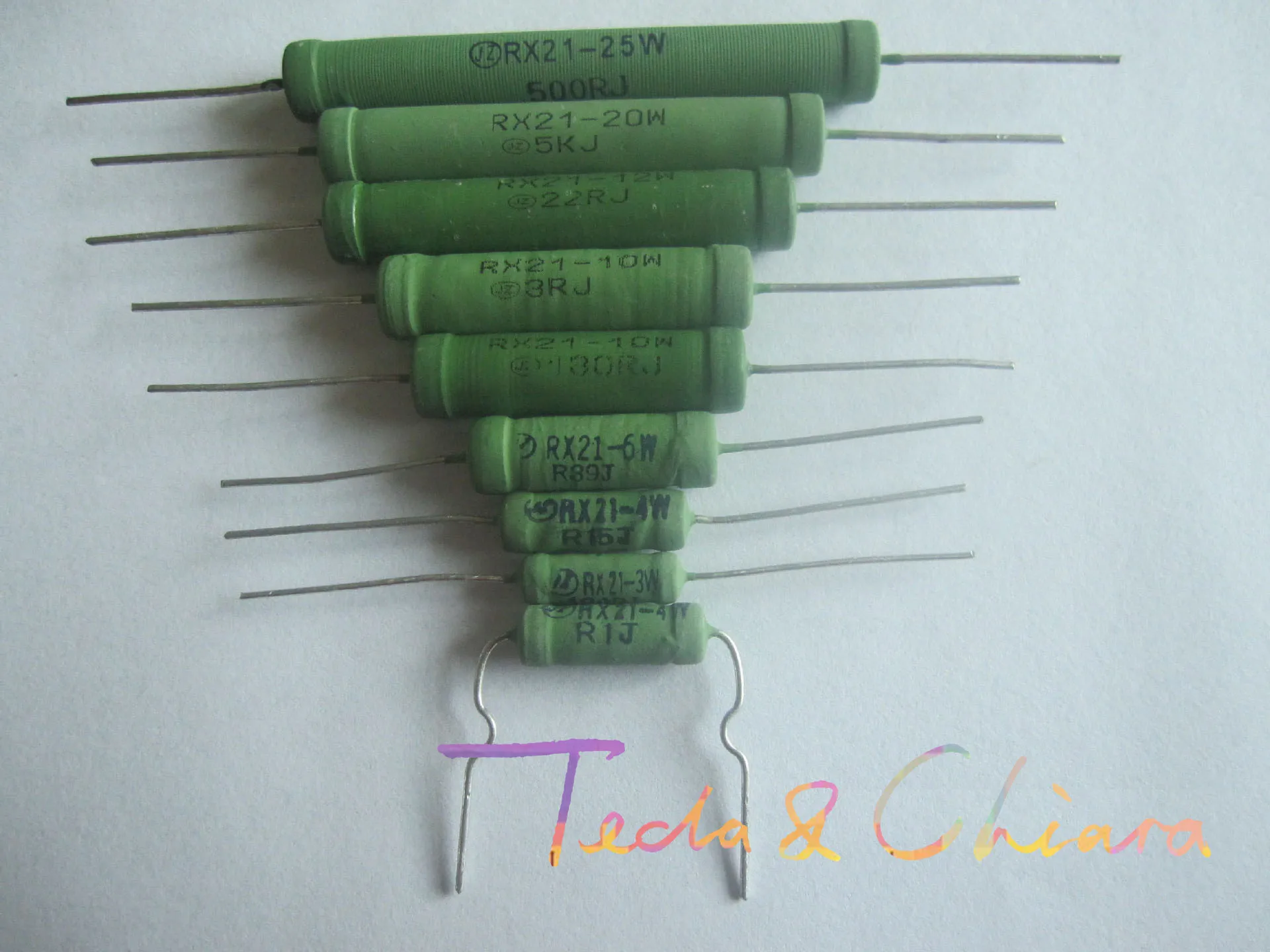 

50Pcs 10W 200R 220R 240R 250R 200ohm 220ohm 240ohm 250ohm 200 220 240 250 RX21 5% Winding Resistance Wire wound Resistor