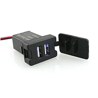 1 pcs for toyota 12 24v car dual usb port adapter charger fit iphone ipad ipod cell phone pda dvr input