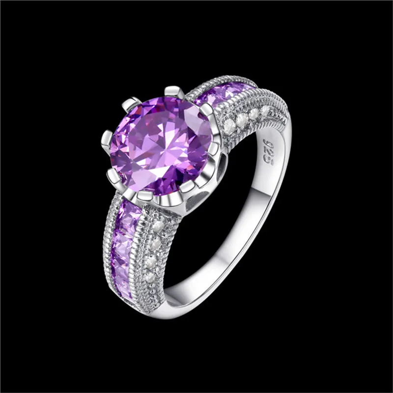 Роскошный дизайн серебряные Свадебные/обручальные кольца с фианитом ААА модные