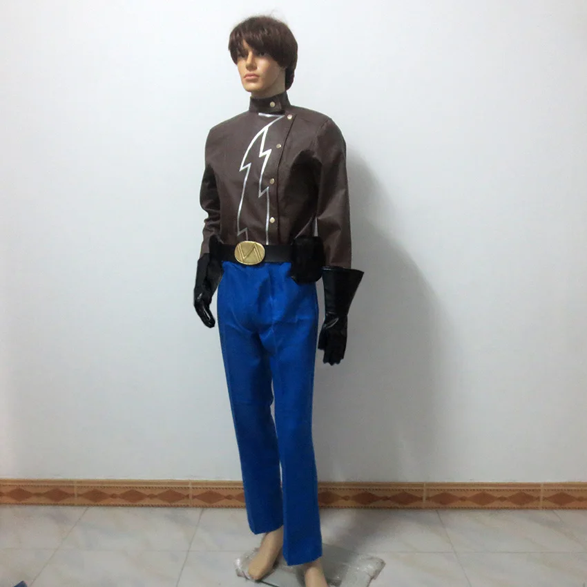 Флэш Джей Гаррик кожаный комплект костюмы для косплея на заказ Бесплатная