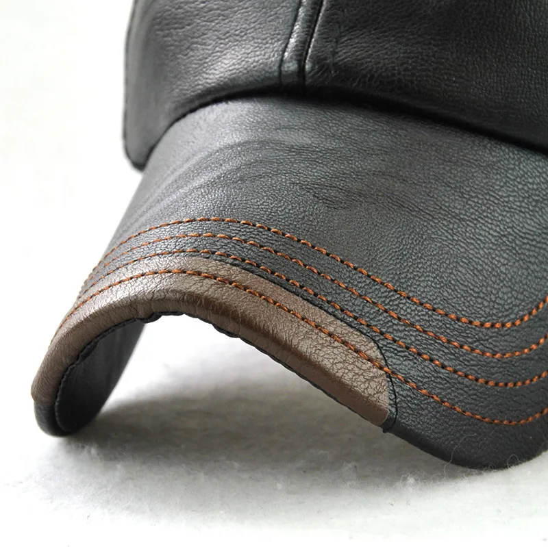 Простые новые мужские бейсболки женские кожаные Casquette брендовые регулируемые