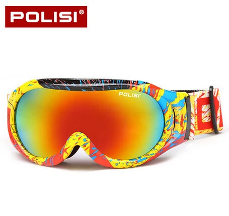 POLISI Дети Лыжный Снег Очки Зимой Сноуборд Esqui Катание На Лыжах UV400 Gafas Двойной Слой