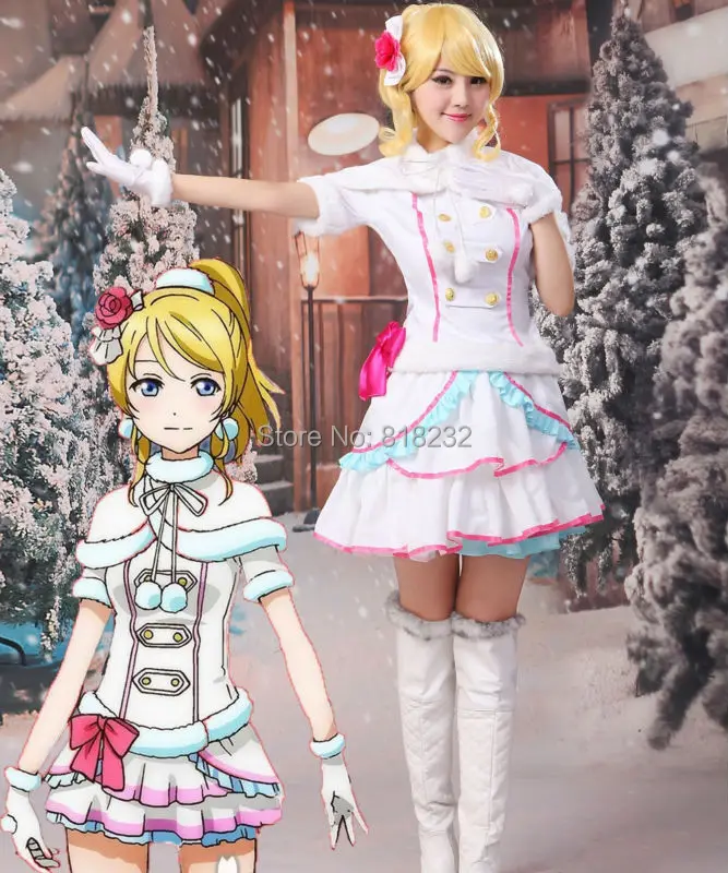 Love Live школьный идол проект Снежная галяция Илай айаз Каппа Топы платье униформа