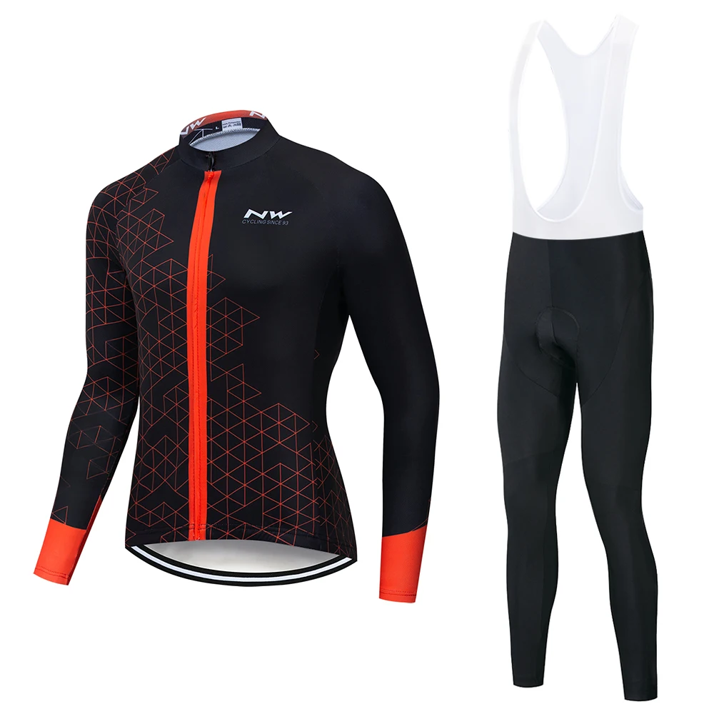 Cycling suit NW Northwave Осенняя велосипедная майка с длинным рукавом, велосипедная одежда, велосипедная рубашка, Майо, Ropa Ciclismo, комбинезон - Цвет: Cycling suit