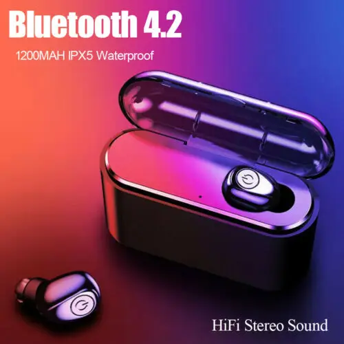 Беспроводные наушники вкладыши водонепроницаемые с басами Bluetooth 4 2 игровые мини