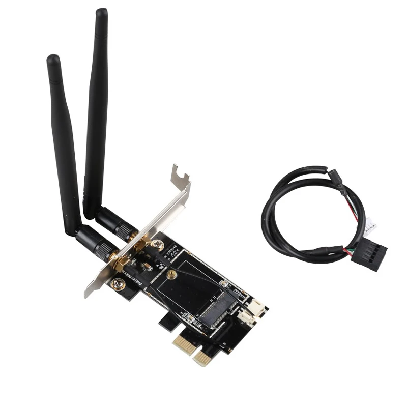 DIEWU беспроводная сетевая карта для настольного ПК Wi Fi Bluetooth адаптер PCIe к M.2