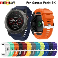 behua silicagel watchband quick release kit easy fit 26mm strap for garmin fenix 5x plus 6x pro 3 3 hr replacement wrist band