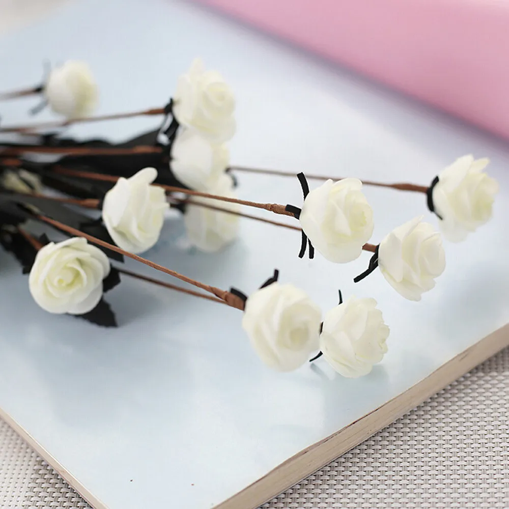 Искусственные цветы искусственные PE поддельные розы Цветочный Букеты Свадебные