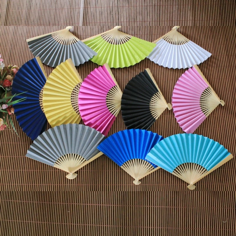 Бесплатная доставка 12 шт./лот цветной бумажный веер свадебный веер|fan 5v|fans barfan cooler