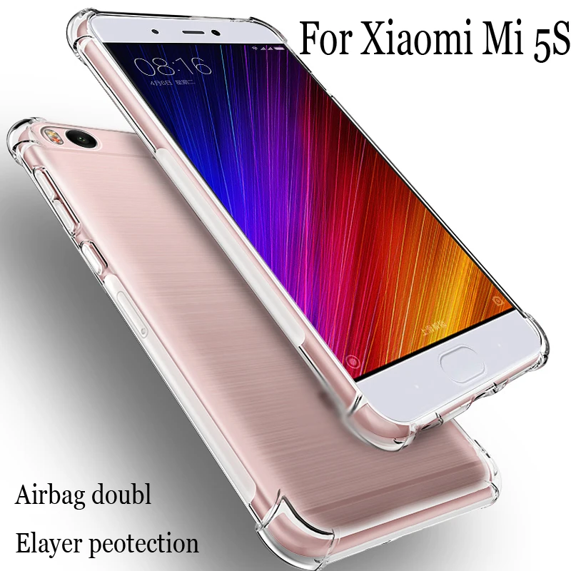 Ультратонкий Прозрачный Мягкий противоударный чехол для телефона Xiaomi Mi 5S