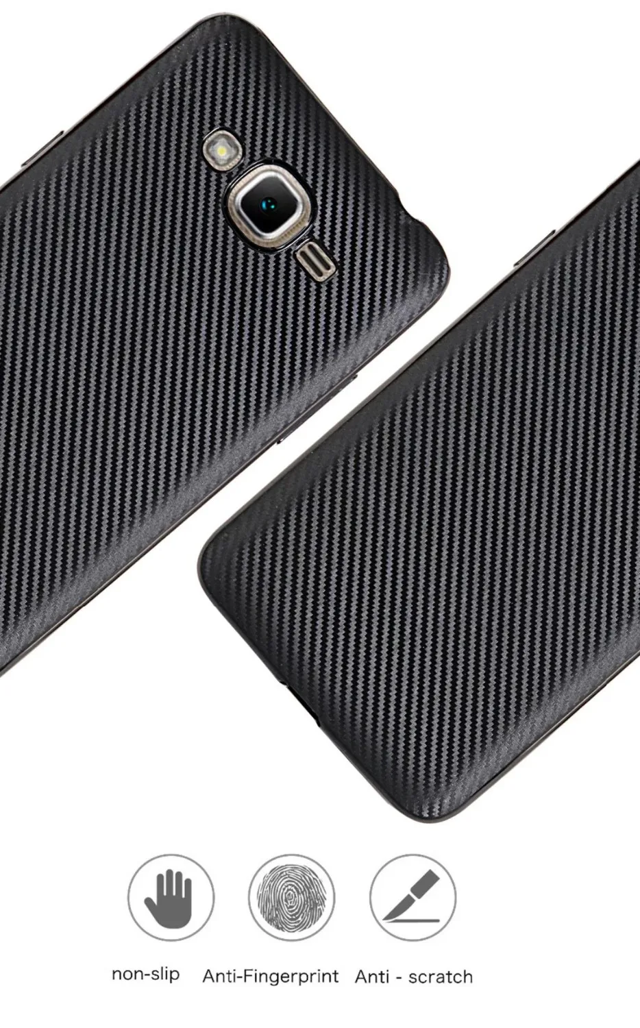 Для Coque Samsung Galaxy J3 2016 j310 чехол Мода Панцири углерода Волокно мягкий силиконовый