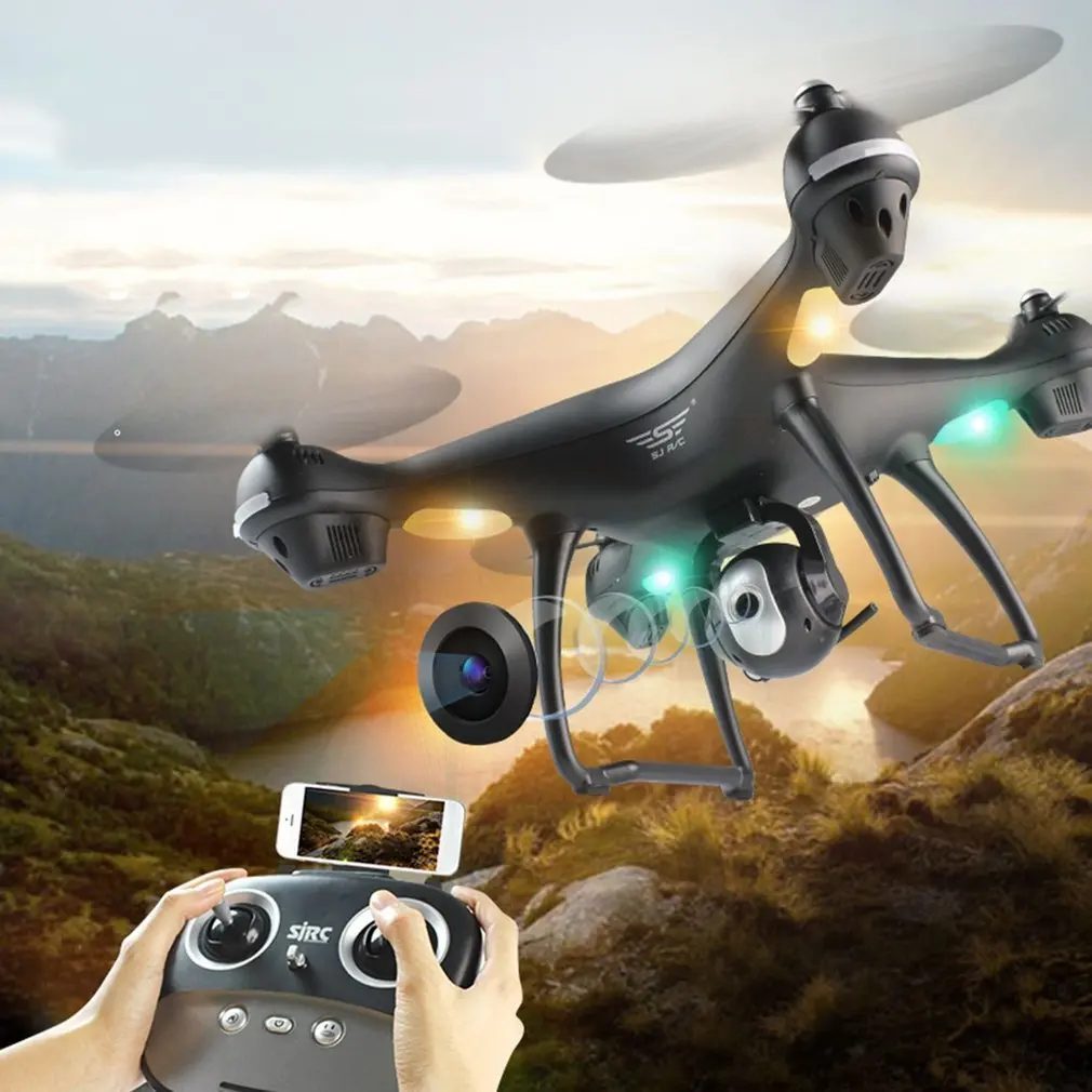 4 оси S70W Full HD 1080P 90 градусов широкоугольный двойной GPS-2.4GHz WiFi/FPV Дрон Quad радиуправляемый вертолет вертолеты самолет