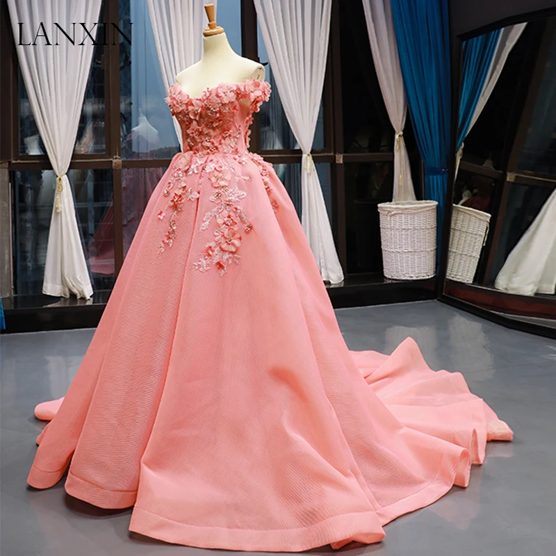 Новое поступление синие вечерние платья Robe de Soiree с открытыми плечами милое 3D