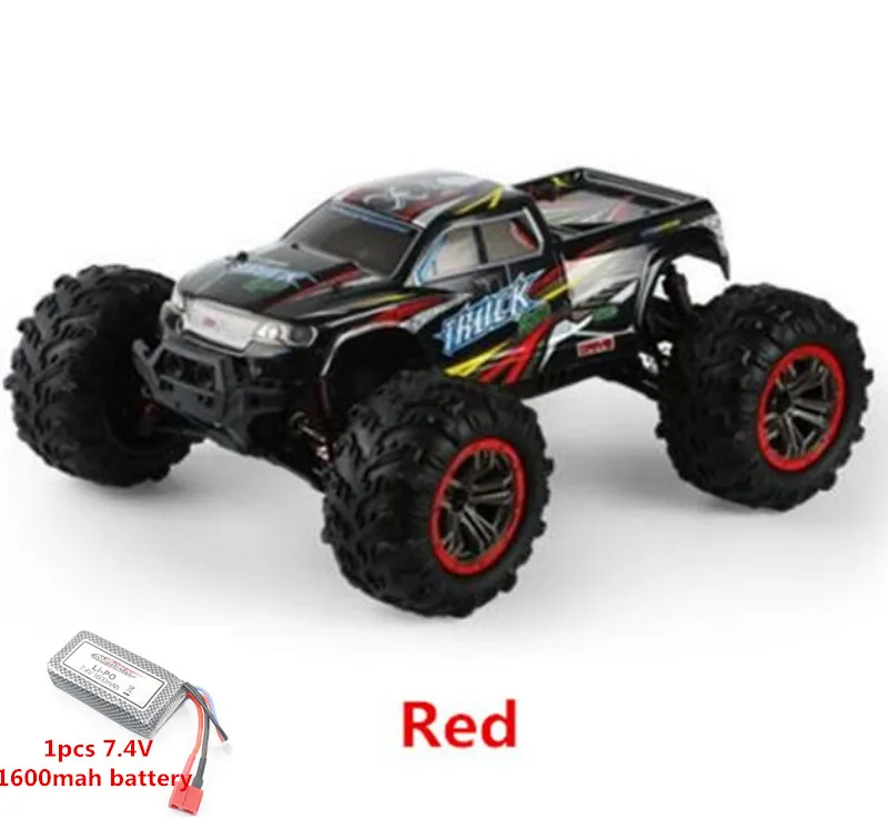 Red car 1 battery 50 км/ч гоночный автомобиль с дистанционным управлением 2,4G 1/10 высокоскоростной внедорожный грузовик четыре колеса Монстр RC модель автомобиля RTR VS 10428 94166 - Цвет: Red car 1 battery