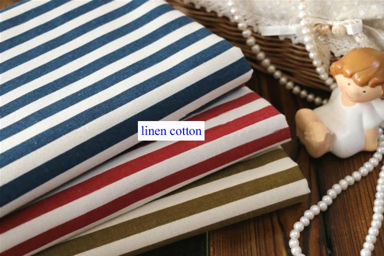 100 см * 150 материал обивки дивана полосатые льняные хлопковые холщовые ткани|canvas
