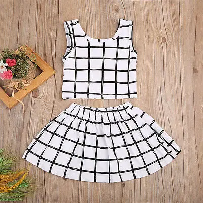 Детская одежда для новорожденных девочек комплект футболка + короткие мини-юбка