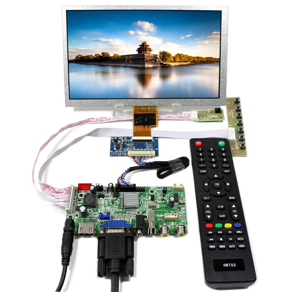 

H DMI VGA AV аудио Плата ЖК-контроллера с USB с 8 дюймов 1024x600 ZJ080NA-08A ЖК Панель