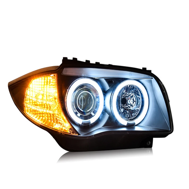 Автомобильная фара для BMW E87 светодиодный ная 120i 130i 2004 2011 со ангельскими глазами