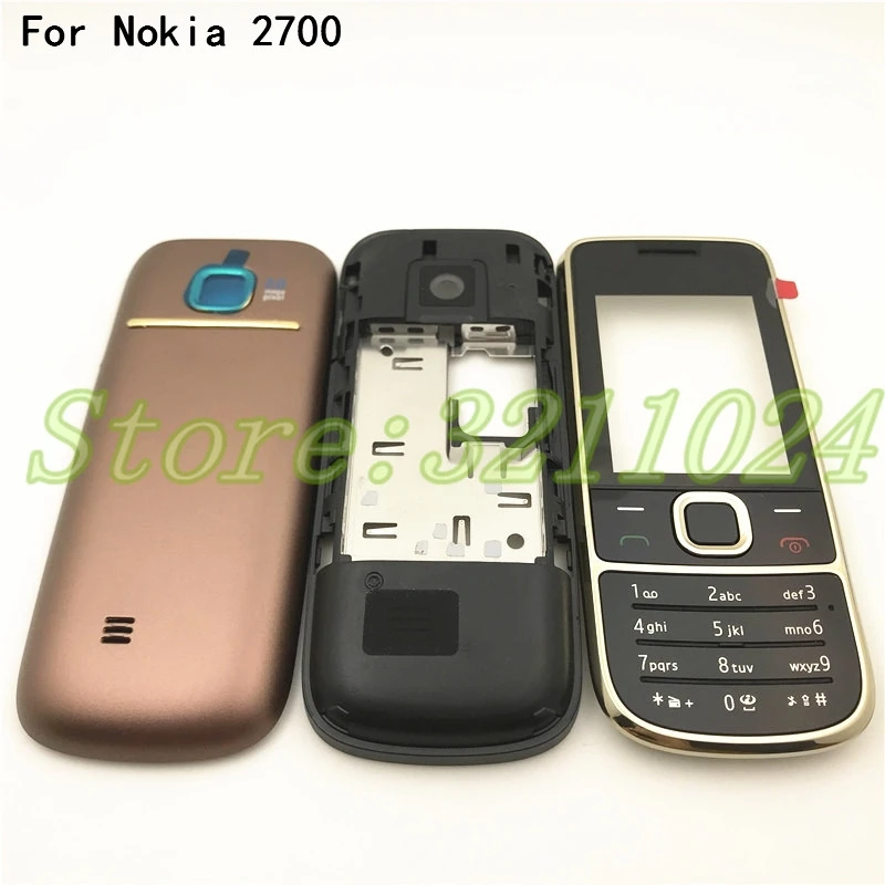 

Good quality Original New For Nokia 2700 Housing Cover Door Frame + Battery Back cover+Keypad+Logo
