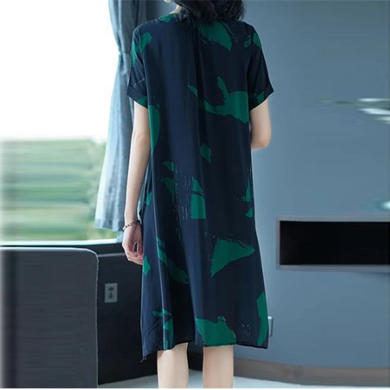 Платья Новинка лета 2019 женское платье большого размера модное свободное летнее с