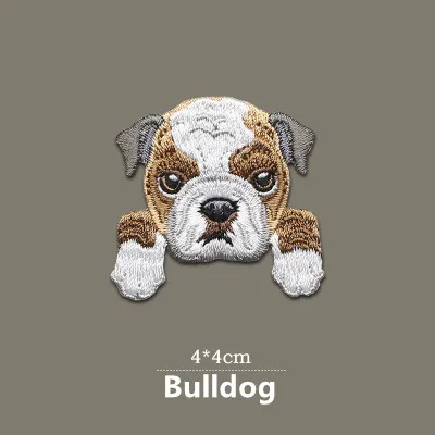 BULLDOG 1 шт. милый Чихуахуа Шиба собака патч детская одежда нашивки рюкзак украшение маленькая аппликация маленькая кошка железная нашивка - Цвет: BULLDOG
