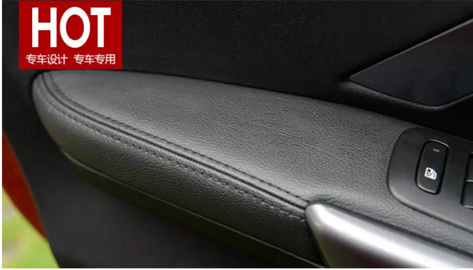 Для peugeot 2008 микрофибра кожа двери автомобиля панель подлокотника Защитная крышка с креплением фитинги