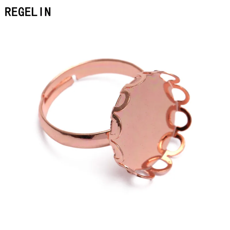 REGELIN 10 шт. Регулируемые Основы для колец кабошон настройки ободок кружево