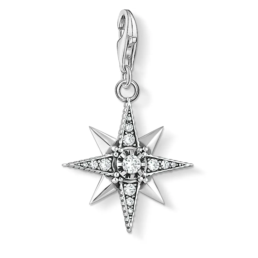 Silver Color Серебро/золото королевский синий CZ Звезда амулеты для изготовления ювелирных изделий 925 пробы серебро винтажная подвеска ювелирные изделия подходит браслет ожерелье - Окраска металла: Silver Color
