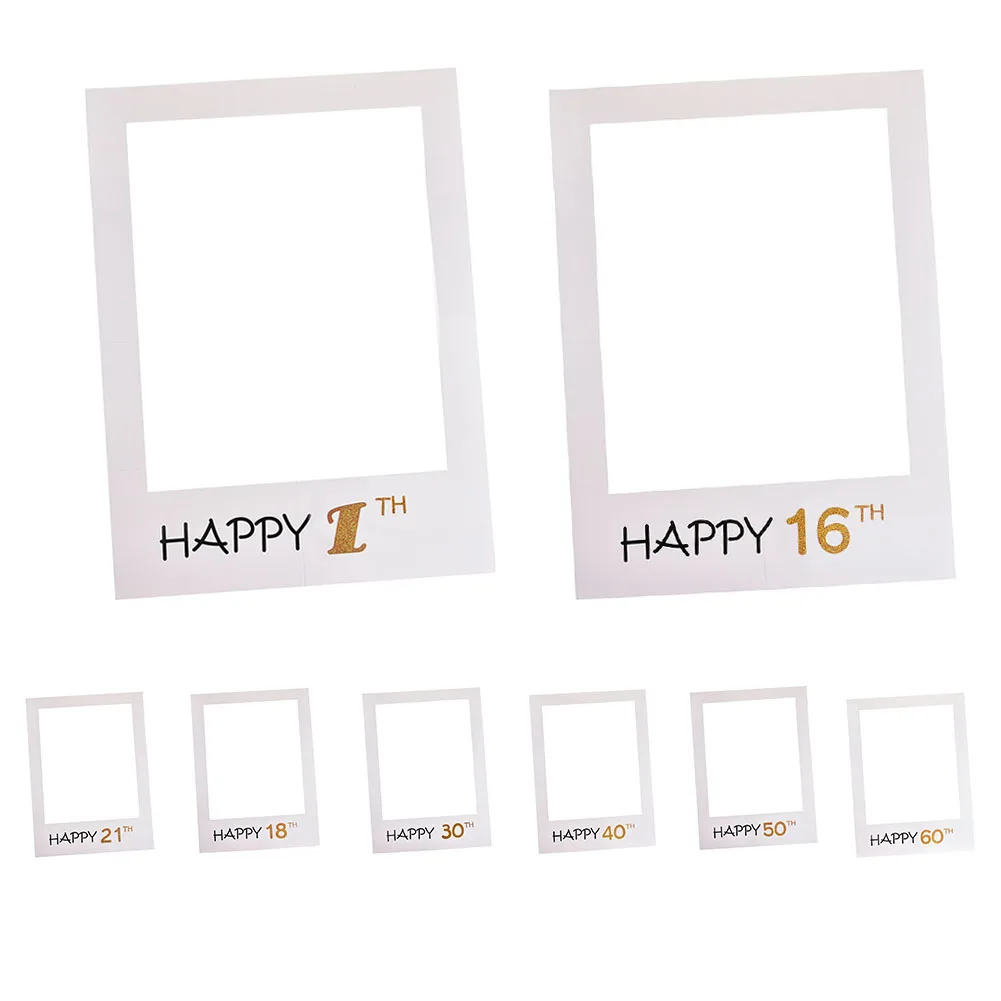 DIY Изображение на бумаге вырезы фоторамка стенд реквизит 1/16/18/21/30/40/50/60th с днем