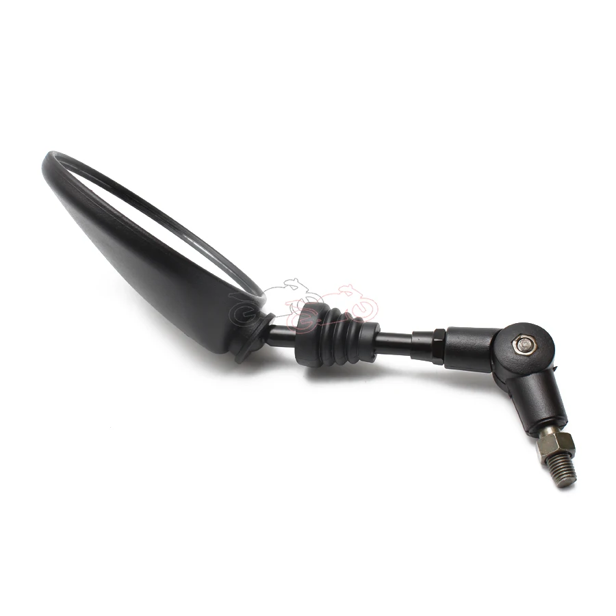 1 пара мотоциклетные черные ретро круглые стальные + пластиковые боковые зеркала