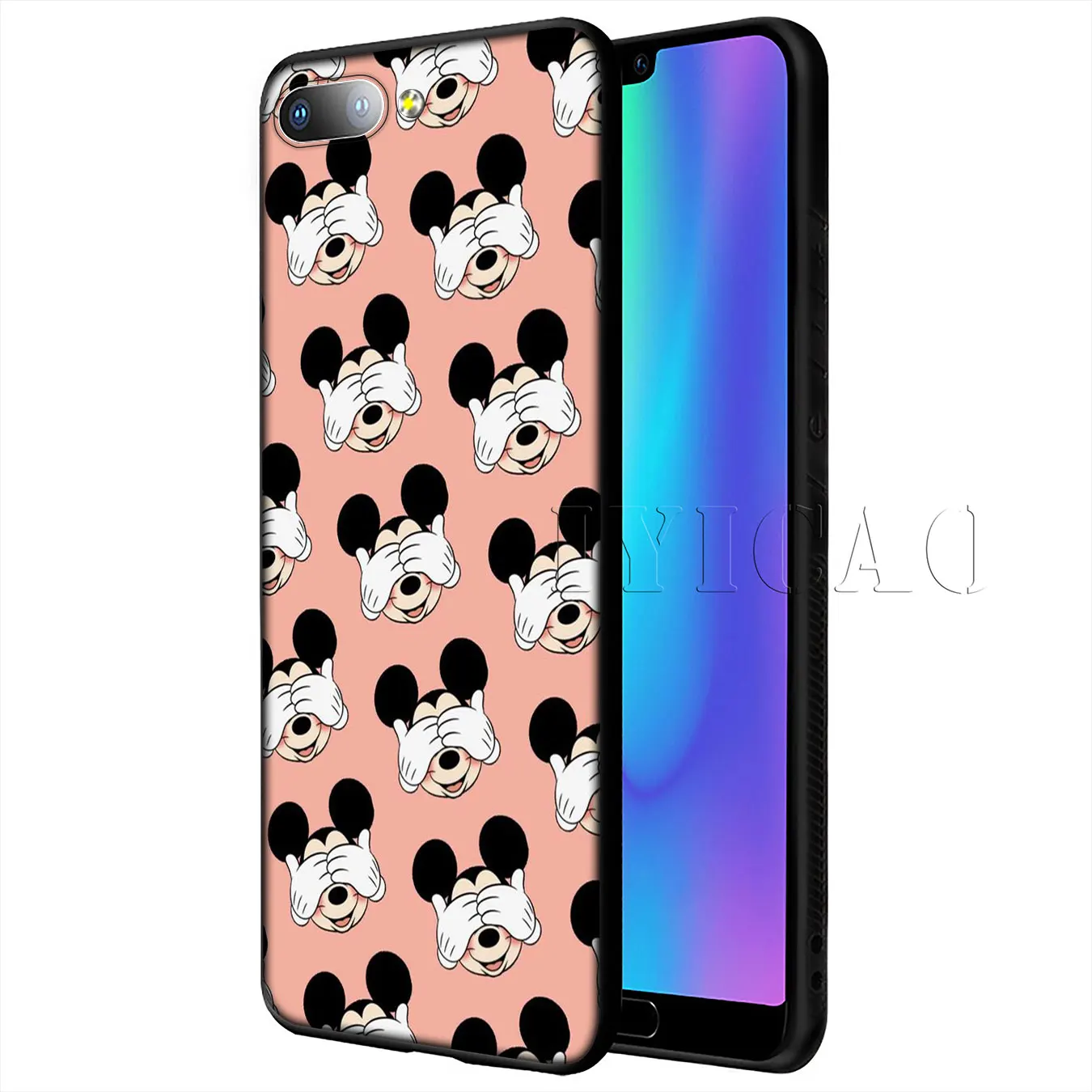 IYICAO Mickey Mouse love Soft Case for Huawei P20 Pro P10 P8 P9 Lite Mini 2017 P Smart 2019 Cover |