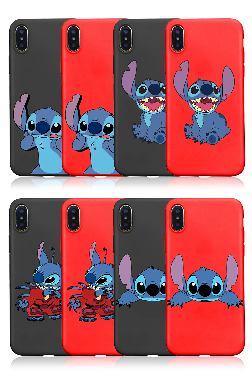 Милый чехол для телефона для iphone 8, 7, 6, 6s Plus, 5S, SE, Ститч, мультипликационный, разноцветный, мягкий, TPU, чехол для телефона для iphone X, XS, XSMAX, XR, чехол